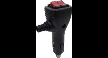 Sigarettenplug - Met twee ON-OFF schakelaars - Rood - 12 / 24V