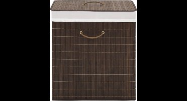 vidaXL - Wasmand - rechthoekig - bamboe - donkerbruin