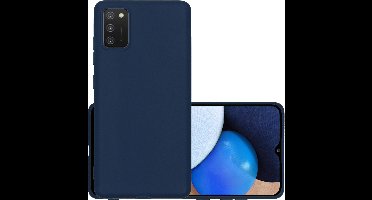 Hoesje - Geschikt voor Samsung Galaxy A02s - Sterk & Shockproof - Hoes Cover - Siliconen Case - Donkerblauw