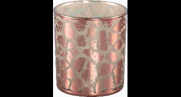 PTMD Desiree Windlicht Giraffe - H8 x Ø7 cm - Glas - Goud