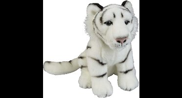 Pluche knuffel dieren Witte Tijger 28 cm - Speelgoed Tijgers knuffelbeesten