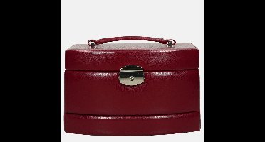 Windrose Merino sieradendoos uitklapbaar rood