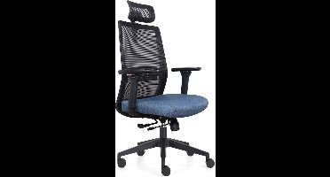 IVOL Ergonomische Bureaustoel Napoli Deluxe 4D Blauw - Volwassenen - Verstelbaar - Netbekleding