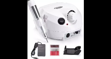 Livista® Nagelfreesmachine - Multifunctionele Elektrische Nagelfrees - 35.000 RPM Professionele Polijst en Verwijderingsmachine - Hoge Kwaliteit - Geschikt voor Handen/Voeten - Voetpedaalbediening - Wit