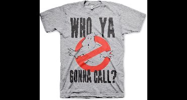 Ghostbusters Who Ya Gonna Call? T-Shirt Heather-Grey-M