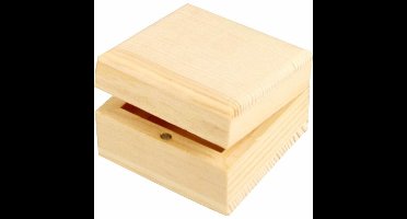 Sieradendoos, afm 6x6x3,5 cm, 1 stuk