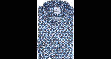 Blue Industry Overhemd Print Kobaltblauw - Maat 40 - Heren - Overhemden Casual