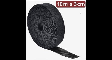 Quadrios 24CA308 Klittenband Om te bundelen Haak- en lusdeel (l x b) 10 m x 3 cm Zwart 10 m