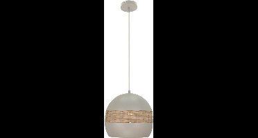 Various Caserta Hanglamp - 1 lichts - Ø28 cm - Creme - Rattan - E27