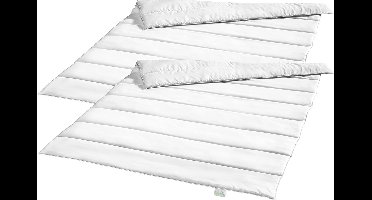 Bodyprotect ECOLine set van 2 dekbedden 135 x 200 cm, medium all-season dekbedden, beddengoed van 100% microvezel, wasbaar, geschikt voor mensen met een allergie, dekbed, wit