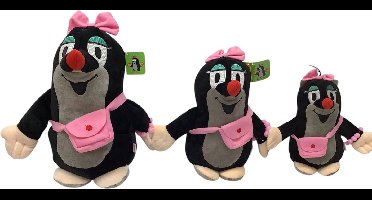 De kleine mol - set van 3 stuks 30 cm 25 cm en 20 cm pluche Little Mole vrouwmol DE AVONTUREN VAN HET MOLLETJE