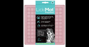 LickiMat - Classic Playdate - Guava 20 cm - likmat- anti schrokbak hond- slowfeeder- kattenspeeltjes- hondenmand- hondenbak- honden speelgoed - hondenkussen - hondenvoer- krabpaal - kattenspeelgoed - gezondheid - project gezond