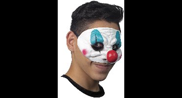 Partychimp Halfmasker Happy Clown Halloween Masker voor bij Halloween Kostuum Volwassenen Carnaval - Latex- One Size