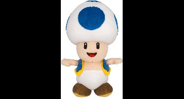 Nintendo Together+ Super Mario Bros - Blauwe Toad knuffel - 20 cm pluche