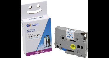 Labeltape G&G BB-B-G-233 Compatibel vervangt Brother TZe-233 Tapekleur: Wit Tekstkleur: Blauw 12 mm 8 m