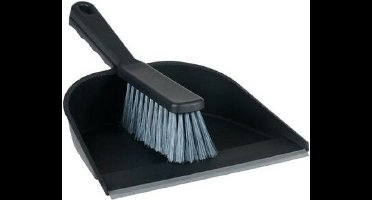 Lifetime Clean Stoffer en blik - kunststof - 32x23 cm - rubber rand