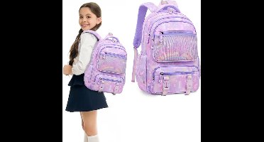 ApexArte® Boekentas Meisjes Lagere School - Eersteleerjaar - Paars