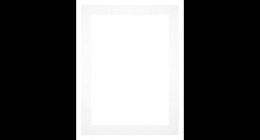 Passe-Partout Fotomaat 30x40 cm - Lijstmaat 36x48 cm - Wit - Museumkarton - Fotolijst niet inbegrepen