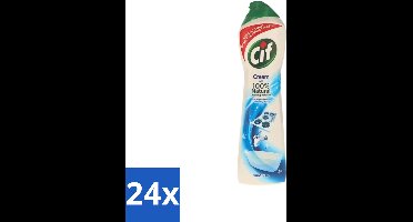 Cif - Badkamer & Keuken - Cream - Verwijdert Hardnekkig Vuil - 500ml - Voordeelverpakking - 24 stuks