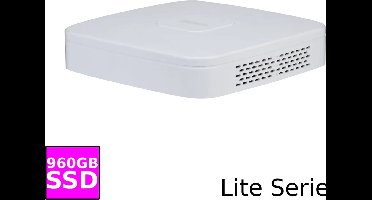 Dahua - Recorder - 4K - NVR - 4kanaal - POE - 960GB SSD