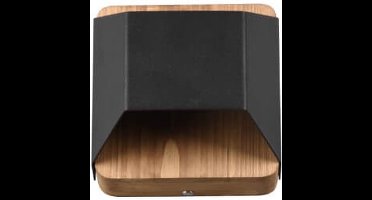 TRIO ARINO - Wandlamp - Zwart mat - incl. 1x SMD 4,3 W - OSRAM lichtbron - Verlichting omhoog en omlaag - Dimbaar met schakelaar - Wandmontage - Lichtbron niet vervangbaar