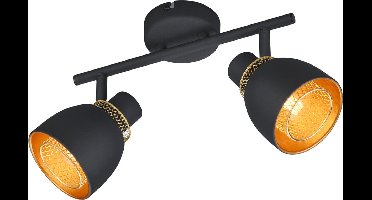 Zwarte plafondlamp Punch 2-lichts - R80812032