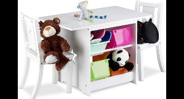 ApexArte® Kinderbureau met Bureaustoel - Kindertafel voor Jongen en Meisje - Tekentafel met Stoeltjes - Verstelbaar - Hout