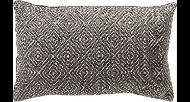 Dutch Decor VERANO - buitenkussen 30x50 cm - waterafstotend en uv-bestendig - Charcoal Gray - antraciet