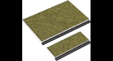 Scanpart CleanAir Plus actief koolstoffilter - Geschikt voor Constructa 11042136 - 17005388 - 363 x 250 x 24 mm (voor) - 338 x 135 x 20 mm (bodem) - 2 stuks - Alternatief