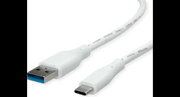 VALUE USB 3.2 Gen 1 kabel, A-C, M/M, wit, 3 m