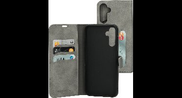 Mobiparts hoesje geschikt voor Samsung Galaxy A14 4G/5G - Wallet/Boekhoesje - Eco Leer - Magneet Sluiting - Opberg vakken - Grijs