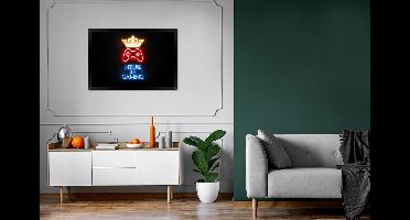 Game Poster - Gaming quotes - Neon - House of gaming - Kroon - Tekst - 90x60 cm