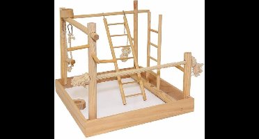 Duvo+ 3 in 1 Vogelspeeltuin - Hout - 38 x 38 x 40,5 cm