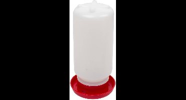 Drinkpot 1 liter - compacte drinkpot voor kwartels en kuikens in rood of groen Rood