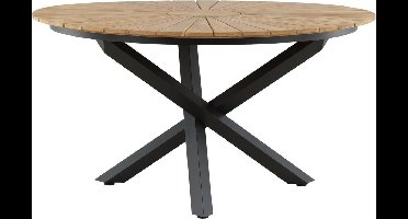 Mexico eettafel tuin Ø140 cm zwart, natuur.