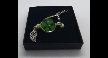 Klavertje 4 armband - geblazen glas