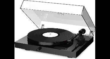 Pro-Ject Jukebox E1 OM5e Platenspeler Ingebouwde Versterker 2x25W - Direct Speelklaar - Kristalhelder Vinylgeluid - Compact & Krachtig Systeem - Pianolak Zwart