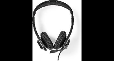 Nedis PC-Headset - On-Ear - Stereo - USB Type-A / USB Type-C - Inklapbare Microfoon - Zwart