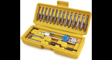 HBM 20 Delige Swap Drill Bit Set, Omkeerbare Bithouder Met Verzinkfrees