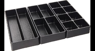 HBM 3 Delige Inlay set voor gereedschapswagen 60 mm. Hoog