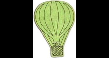 Naaldenmagneet voor borduren - Hout - Luchtballon groen