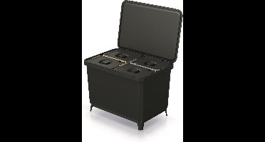 Prosperplast - Keden SYSTEMA afvalbak - 4x10L - Zwart