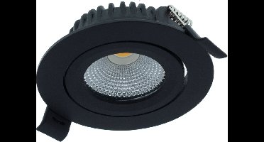 LED Inbouwspot | VARDA | 6W | CCT-Switch of Dim2Warm | Rond | Zwart | Lage inbouw diepte | Dim to Warm