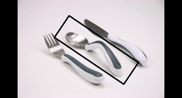 Aangepast bestek Kura Care : gebogen eetlepel voor de rechterhand