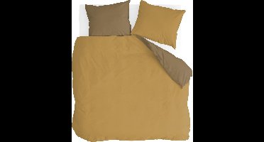 Byrklund Dekbedovertrek Side Way - 240x220 - 100% Katoen - Geel / Mosterd