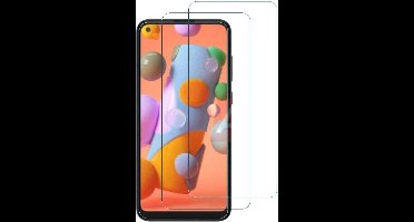 Screenprotector Geschikt voor Samsung Galaxy A11 Screenprotector Tempered Glass - 2 Stuks