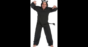 Vegaoo - Zwart panter onesie kostuum voor mannen