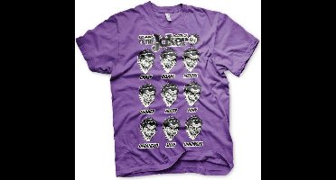 DC Comics Batman Heren Tshirt -L- The Many Moods Of The Joker Paars