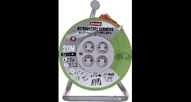 Activejet PB-Serie - Kabelhaspel Verlengsnoer - 20m - Ergonomische Handgreep