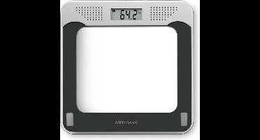 Medisana PS 425 Digitale personenweegschaal Weegbereik (max.): 180 kg Zwart, Grijs, Glas Met spraak